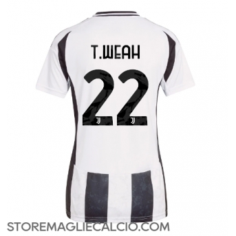 Juventus Timothy Weah #22 Maglia Gara Casa Repliche 2024-25 Donna Maniche Corte